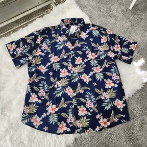 COOFANDY Men's Floral Hawaiian Shirt Short Sleeve Casual Button Down Tro…